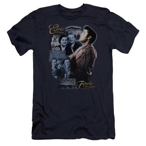 Elvis Presley Special Order Tupelo Men's Premium Ultra-Soft 30/1 100% Cotton Slim Fit T-Shirt - Eco-Friendly - Made In The USA