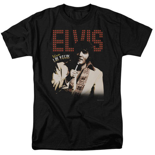 Elvis Presley Viva Star Men's 18/1 100% Cotton Short-Sleeve T-Shirt