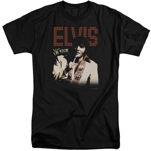 Elvis Presley Viva Star Men's 18/1 Tall 100% Cotton Short-Sleeve T-Shirt