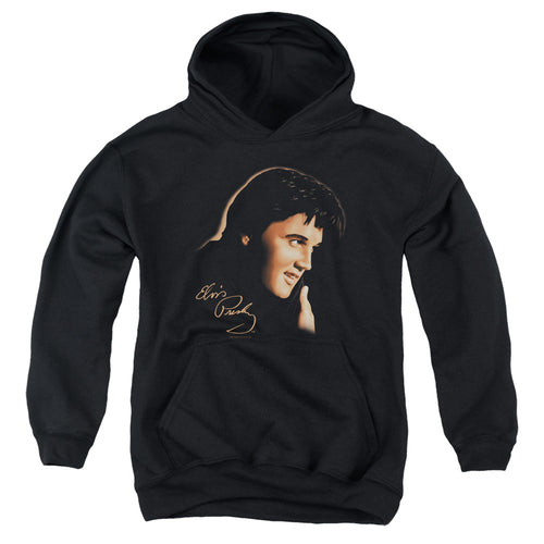 Elvis Presley Warm Portrait Youth 50% Cotton 50% Poly Pull-Over Hoodie