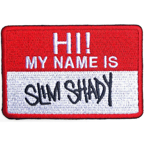 Eminem Slim Shady Name Badge Standard Woven Patch