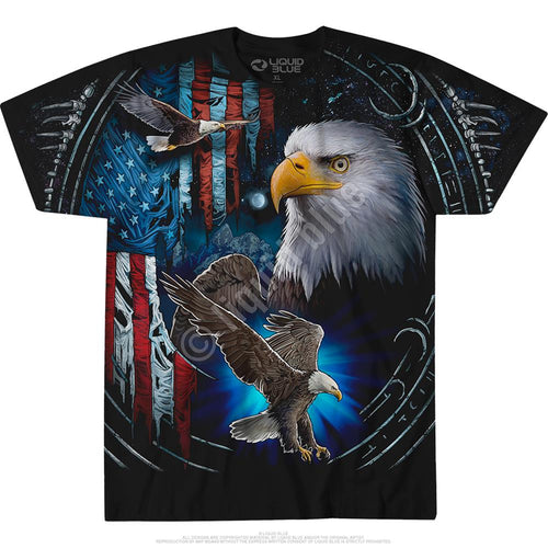 Exotic Wildlife Tribal Eagle Black T-Shirt