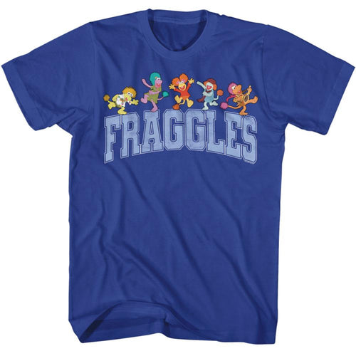 Fraggle Rock Collegiate W Characters Adult Short-Sleeve T-Shirt
