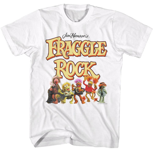 Fraggle Rock Fraggles And Logo Adult Short-Sleeve T-Shirt