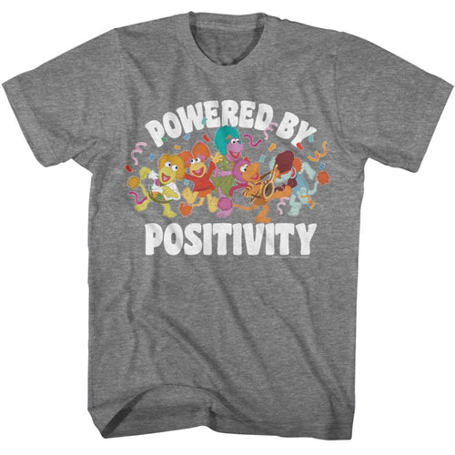 Fraggle Rock Powered By Positivity Adult Short-Sleeve T-Shirt