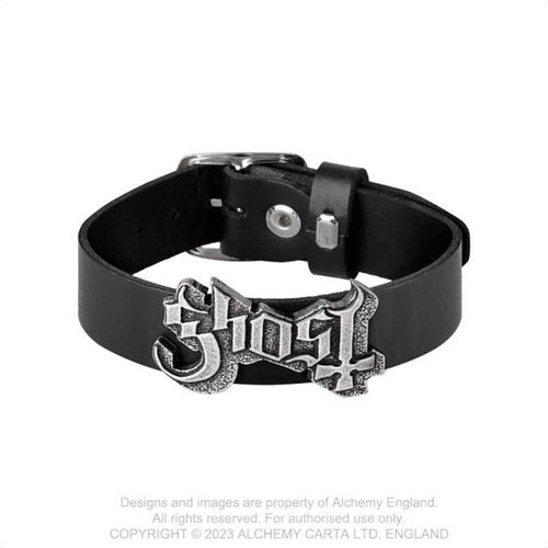 Ghost Logo Leather Wrist Strap
