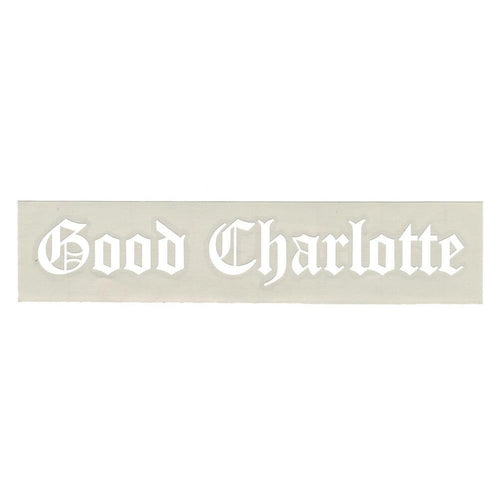 Good Charlotte Old English Logo Rub-On Sticker WHITE