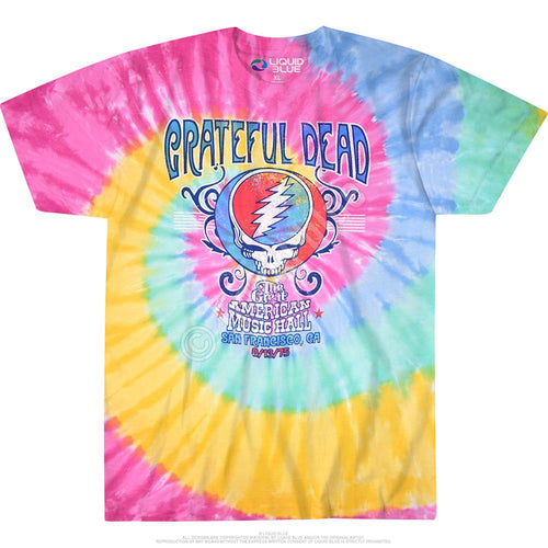 Grateful Dead American Music Hall Spiral Tie-Dye T-Shirt
