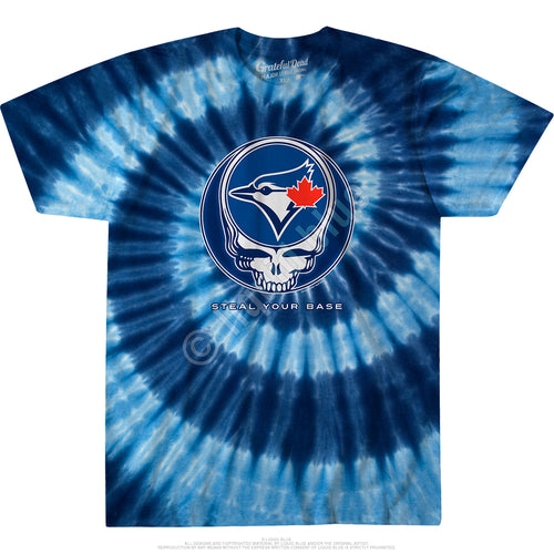Grateful Dead Blue Jays Gd Steal Your Base Spiral Standard Short-Sleeve T-Shirt