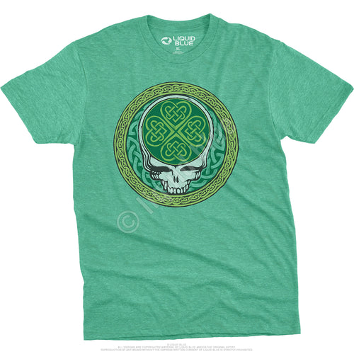 Grateful Dead Celtic Shamrock SYF Poly Cotton Blend Short-Sleeve T-Shirt