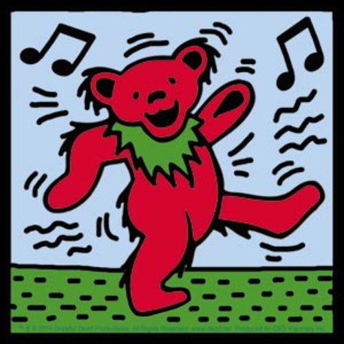 Grateful Dead Dancing Bear Music Notes Sticker