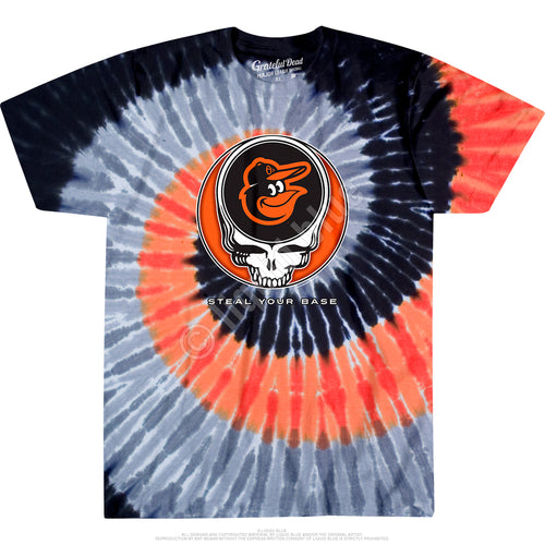 Grateful Dead Orioles Gd Steal Your Base Spiral Standard Short-Sleeve T-Shirt
