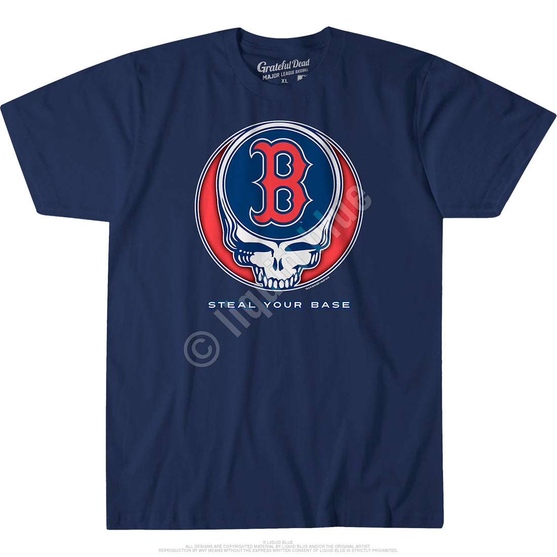 Grateful Dead Red Sox Gd Steal Your Base Standard Short-Sleeve T-Shirt -  Special Order
