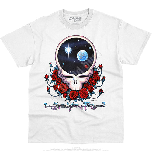 Grateful Dead Space Face White Standard Short-Sleeve T-Shirt