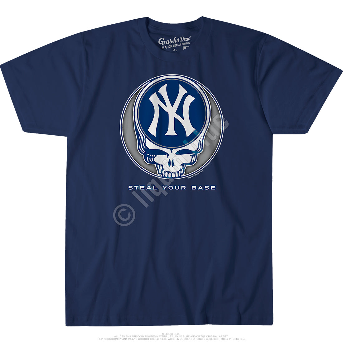 New York Yankees Steal Your Base Navy Athletic T-Shirt - 2XL
