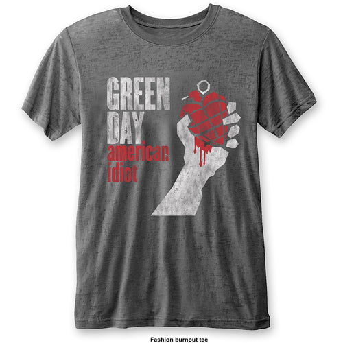 Green Day American Idiot Vintage Unisex Burn Out T-Shirt