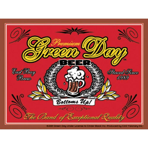 Green Day Beer Label Logo Sticker