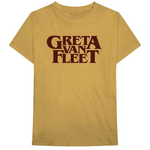 Greta Van Fleet - Greta Van Fleet Logo Old Gold Short-Sleeve T-Shirt