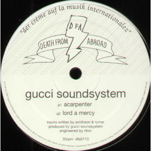Gucci Soundsystem - Acarpenter - 12-inch Vinyl