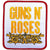Guns N' Roses Standard Patch: Stacked White