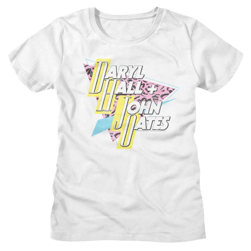 Hall And Oates 80S Triangle Ladies Short-Sleeve T-Shirt
