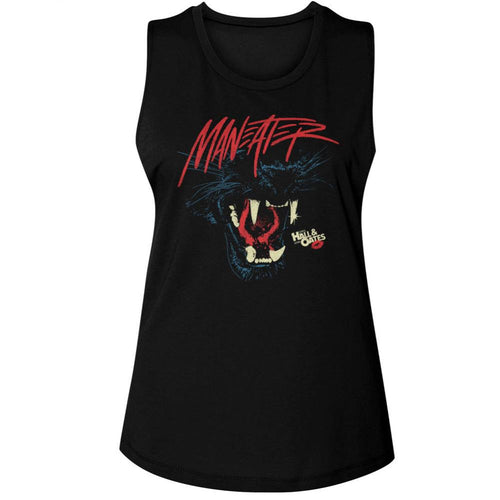 Hall And Oates Maneater Panther Ladies Muscle Tank T-Shirt