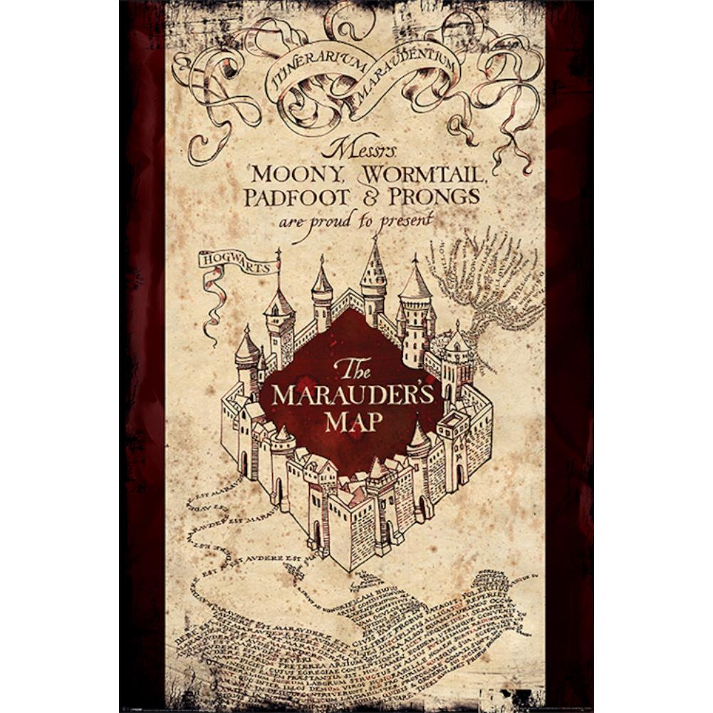 Harry Potter Marauders Map Poster - 24 In x 36 In - Special Order –  RockMerch
