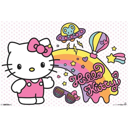Hello Kitty Pastel Rainbow Poster - 34 In x 22 In