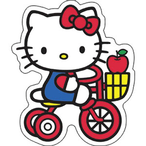 Hello Kitty Tricycle Apple Sticker