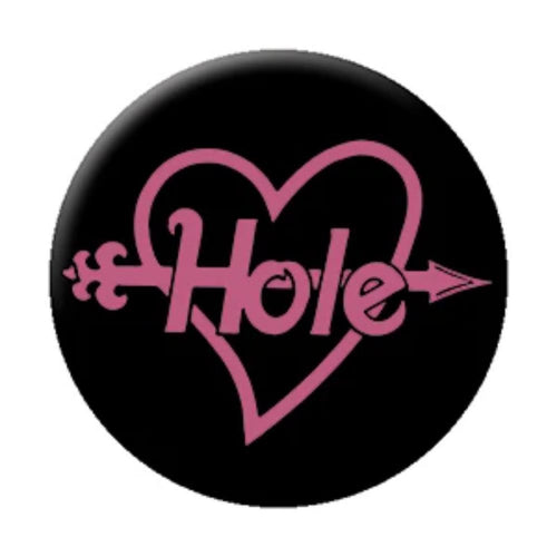 Hole Arrow Heart 1.25 Inch Button