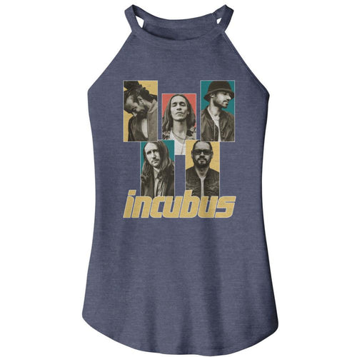 Incubus Band Member Boxes Ladies Sleeveless Rocker Tank T-Shirt