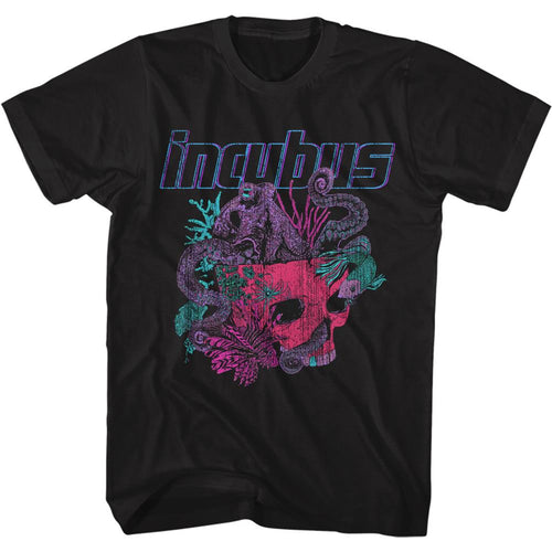 Incubus Special Order Logo And Octopus Skull Adult Short-Sleeve T-Shirt