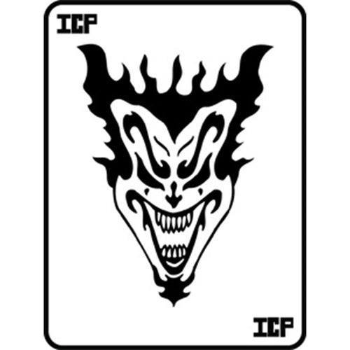 Insane Clown Posse Jeckyl Bros. Jake Card Rub On Sticker on Black 