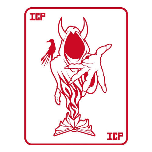 Insane Clown Posse Red Ghost Card Rub-On Sticker