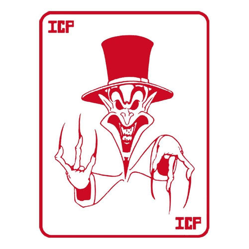 Insane Clown Posse Red Ringmaster Card Rub-On Sticker