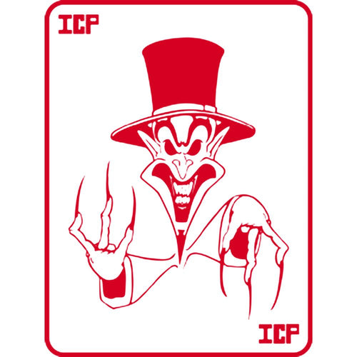 Insane Clown Posse Ringmaster Card Rub-on Stickeron Red 