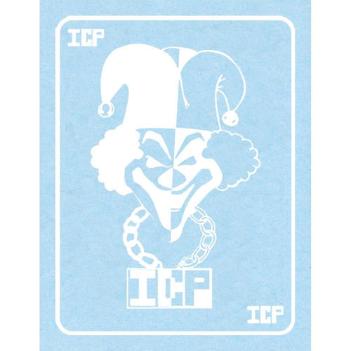 Insane Clown Posse White Jester Card Rub-On Sticker