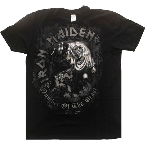 Iron Maiden Number of the Beast Grey Tone Unisex T-Shirt