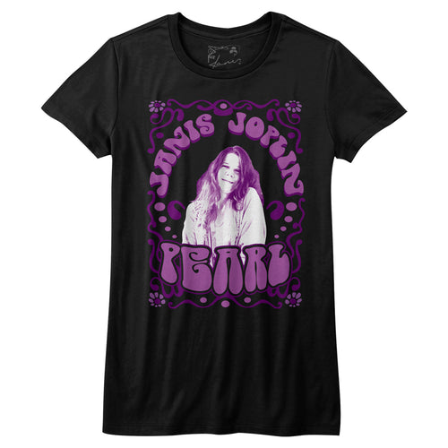 Janis Joplin Special Order Pearl Ladies Bella Short Sleeve T-Shirt