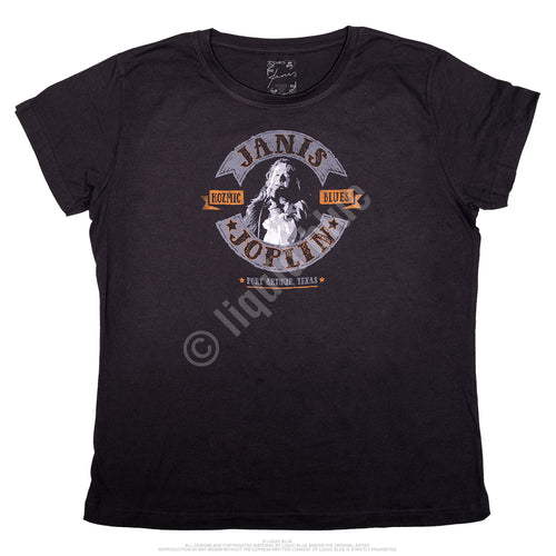Janis Joplin Kozmic Blues Womens Long-Length Short-Sleeve T-Shirt