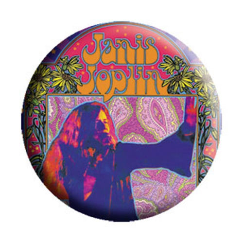Janis Joplin Poster Button