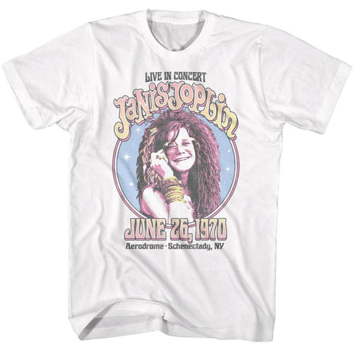 Janis Joplin Circle Sparkle Adult Short-Sleeve T-Shirt