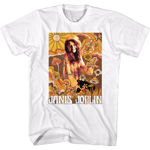 Janis Joplin Special Order Drawn Over Pic Adult Short-Sleeve T-Shirt