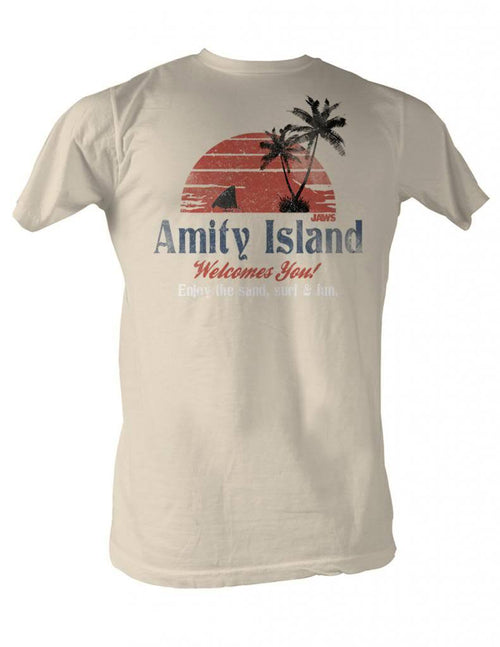 Jaws Special Order Amity Island Adult S/S Tshirt