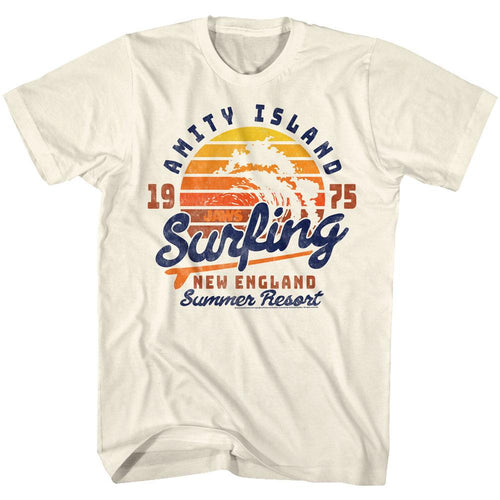 Jaws Special Order Amity Surfing Adult S/S Tshirt