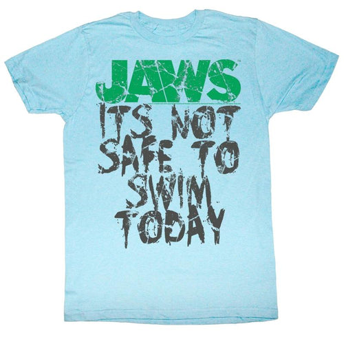 Jaws Special Order Jaws Not Safe Adult S/S Tshirt