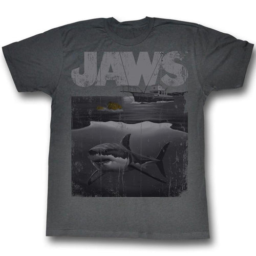 Jaws Special Order Shark Boat Adult S/S Tshirt