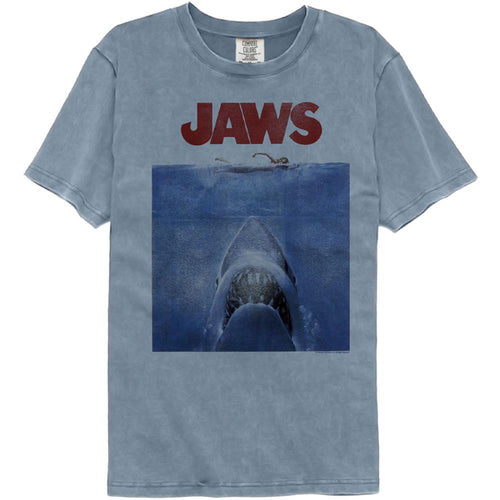 Jaws Poster Blue Adult Short-Sleeve Comfort Color T-Shirt