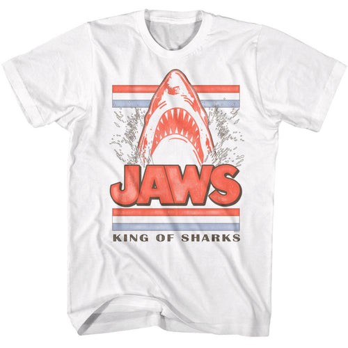 Jaws Head King Of Sharks Adult Short-Sleeve T-Shirt