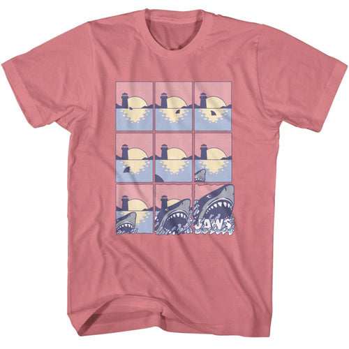 Jaws Pastel Comic Strip Adult Short-Sleeve T-Shirt